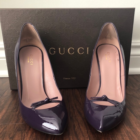 Gucci Patent Leather Vernice Crystal, Purple - Picture 2 of 8